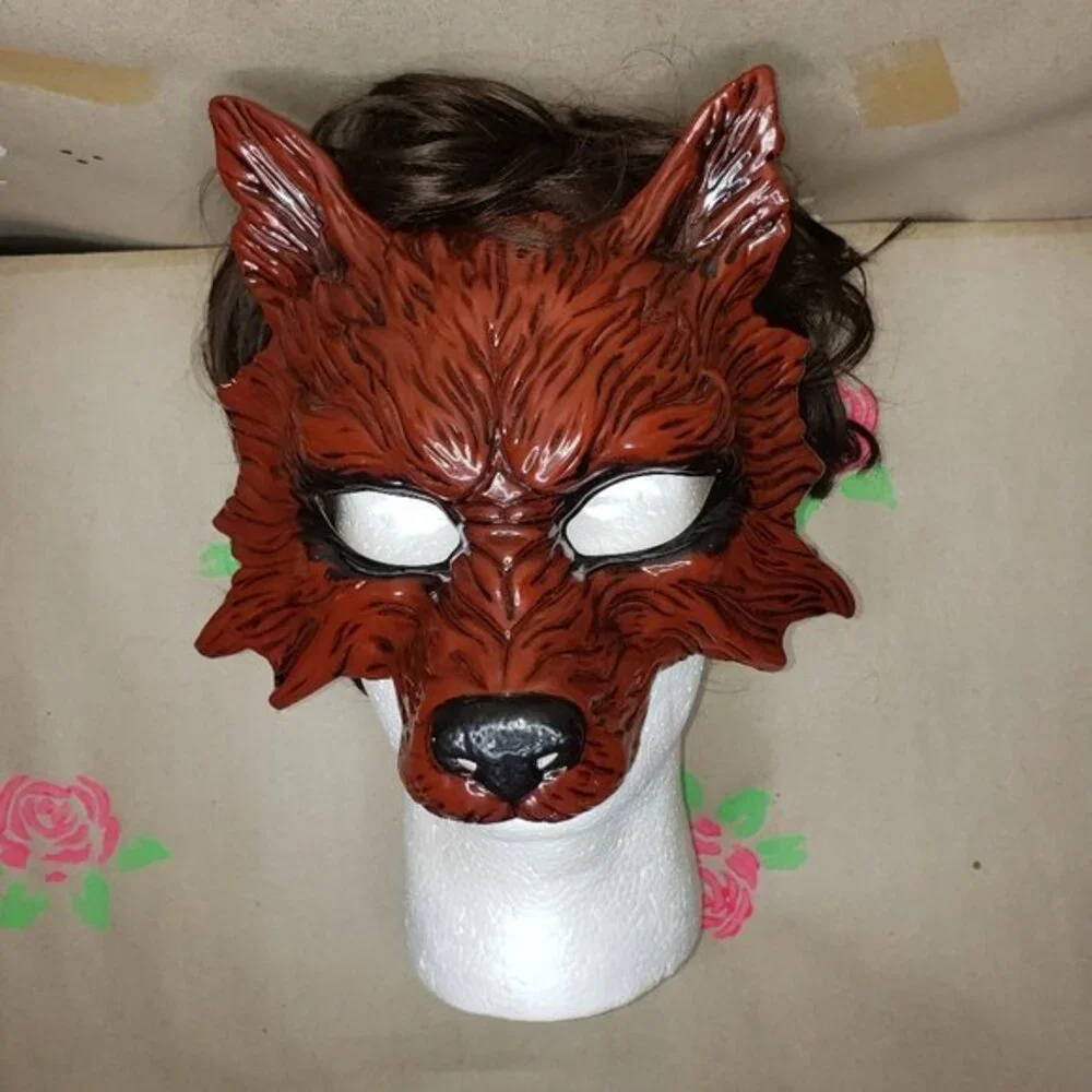 Wolf Wolverine Crimson Red Mask Halloween Costume Cosplay Masquerade